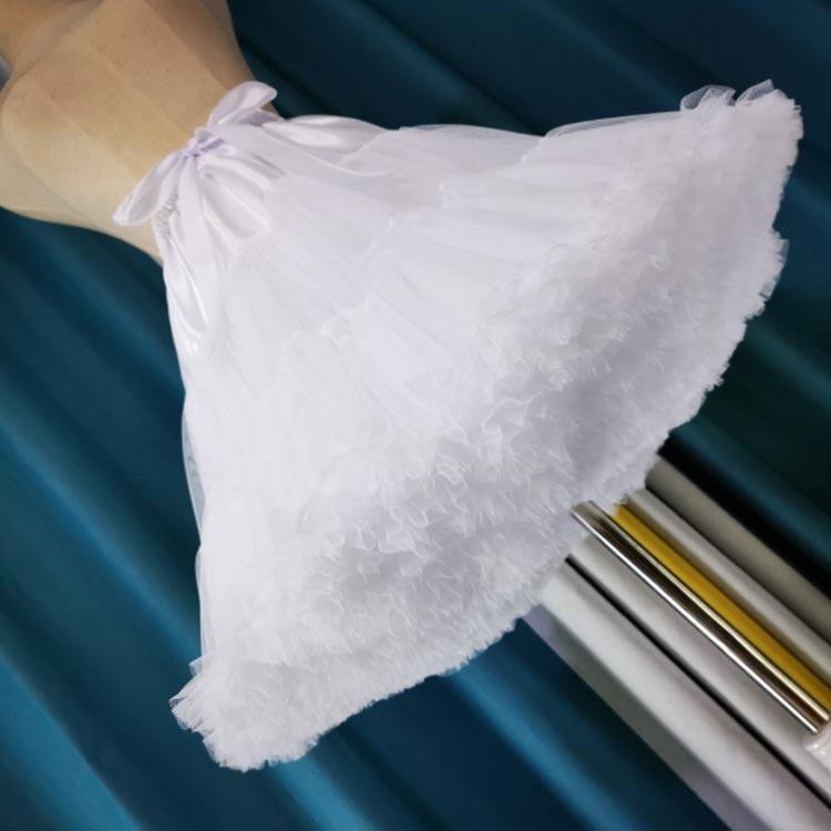 フリルいっぱいパニエ 45cm丈 スカート ボリューム チュチュスカート 女の子 子供 ドレス キッズ フォーマル 衣装 ハロウィン コスプレ コスチ - 画像 (2)