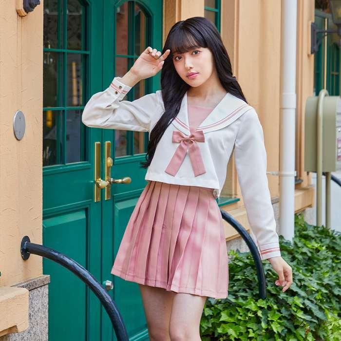 オルチャンセーラー ダスティピンク コスチューム 衣装 仮装 変装 クリアストーン 4560320900832 - 画像 (5)