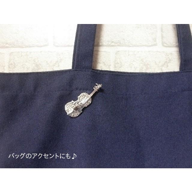 ブローチ 楽器 ピアノ バイオリン チェロ ハープ シルバー オーケストラ スワロフスキー - 画像 (8)