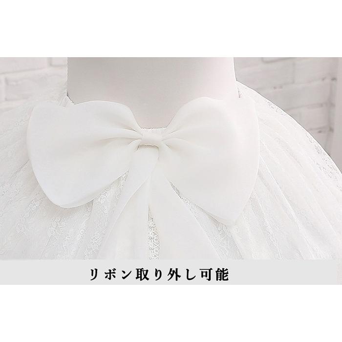 パニエ ボリュームアップパニエ ペチコート チュチュスカートパニエ ホワイト ロリータ風 ドレス用 フリーサイズ リボン付き ふんわり Aライン - 画像 (6)