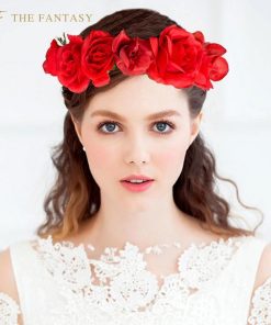 花冠  ウエディング 花かんむり 結婚式 花 ハワイアン ヘッドドレス 可愛い タトゥーシール 贈呈対象 fhkan067rd