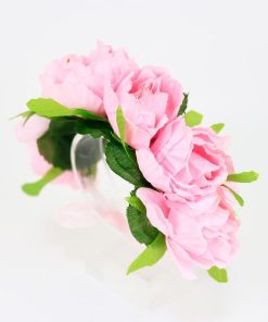 リストレット 花 ヘッドドレス ピンク ばら 子供 ブライダル 在庫一掃セールタトゥーシール 贈呈対象  コサージュ fhrs02pk