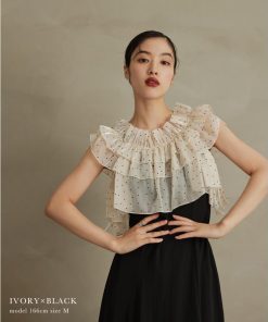 niana ドットティアードトップスセットドレス パーティードレス 結婚式 キャミワンピース ブラウス ケープ