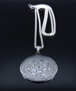 ネックレス ステンレス メンズ レディース 惑星 マーキュリー 水星 スチール シール 7 大天使 シークレット 宇宙 ジュエリー タリズマン 強力