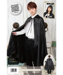 clearstone 魔法使い 魔道士 マジシャン 魔法 マント ユニセックス 男女兼用 衣装 仮装 コスプレ コスチューム ブラック
