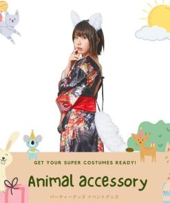 clearstone けもみみ カチューシャ しっぽ セット 白 きつね 狐 きつね耳 きつねみみ 妖狐 動物 コスプレ ふわふわ もふもふ レディース 女性 コスチューム 衣装 仮装