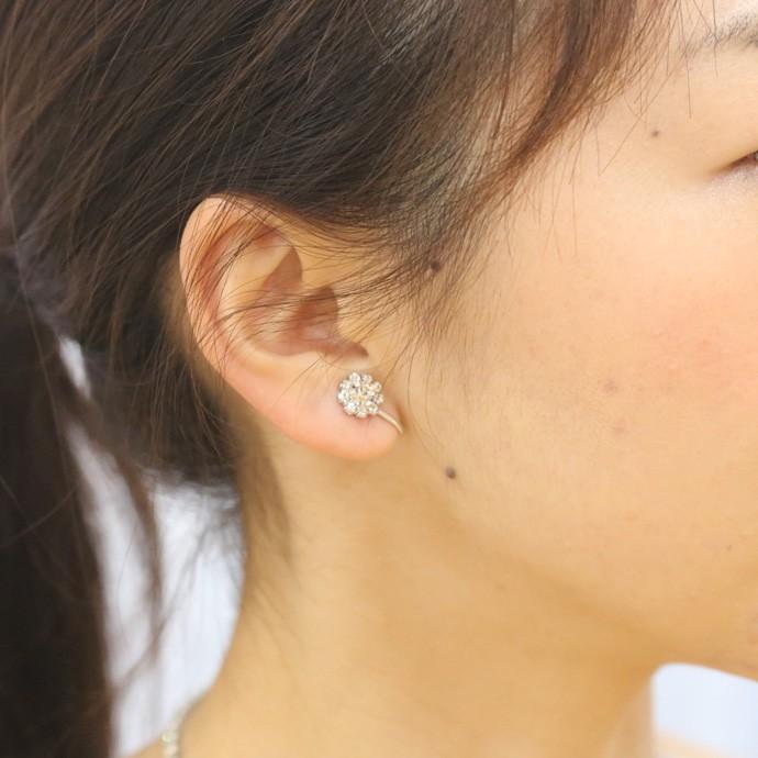 SWAROVSKI イヤリング ピアス レディース 痛くない スワロフスキー 一粒 earrings - 画像 (9)