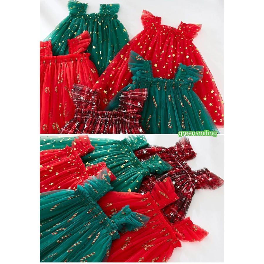 ワンピース チュチュドレス クリスマス ベビーワンピース おしゃれ チュールスカート 子供服 女の子 キッズワンピース baby Dresses 73/80/90/100/110/ - 画像 (9)