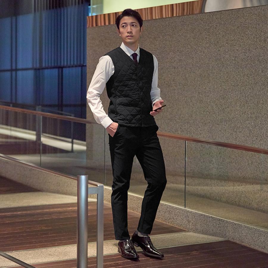 BODY WILD グンゼ ボディワイルド 中綿ベスト メンズ 洗える 秋冬 ビジネス ビジカジ インナーベスト トップス キルティング 吸湿 発熱 M L 紳士 男性 BDW367 - 画像 (3)