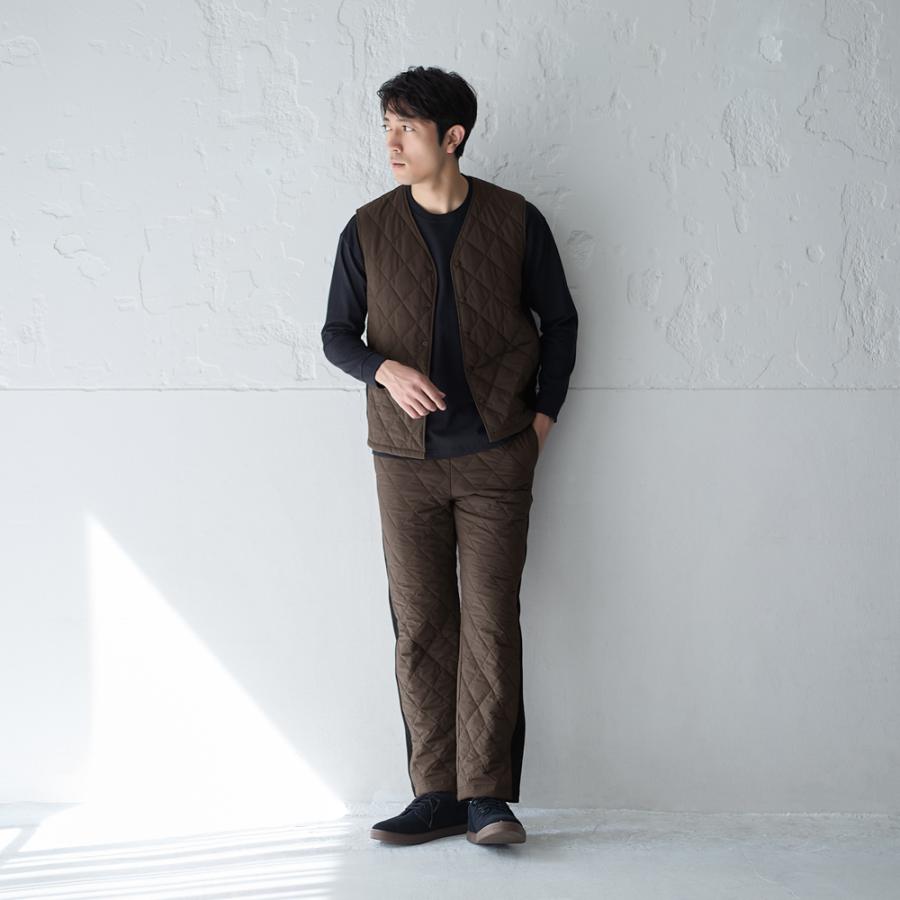 BODY WILD グンゼ ボディワイルド 中綿ベスト メンズ 洗える 秋冬 ビジネス ビジカジ インナーベスト トップス キルティング 吸湿 発熱 M L 紳士 男性 BDW367 - 画像 (7)