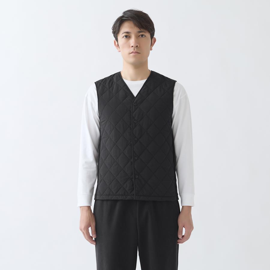 BODY WILD グンゼ ボディワイルド 中綿ベスト メンズ 洗える 秋冬 ビジネス ビジカジ インナーベスト トップス キルティング 吸湿 発熱 M L 紳士 男性 BDW367 - 画像 (9)