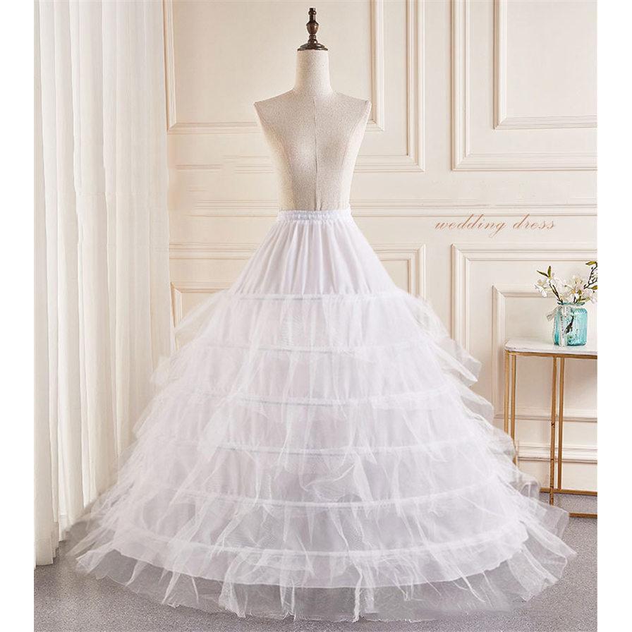 パニエ ホワイト 6層 結婚式 二次会 演奏会 Aライン ロングドレス ダンス衣装 レース ボリュームアップ アンダースカート インナー 送料無料