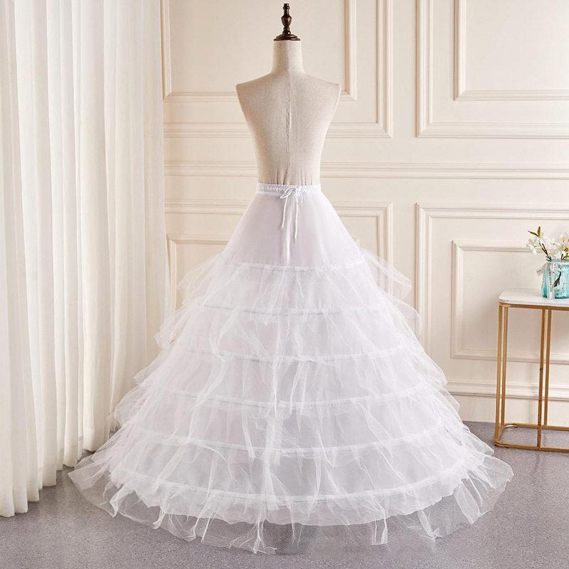 パニエ ホワイト 6層 結婚式 二次会 演奏会 Aライン ロングドレス ダンス衣装 レース ボリュームアップ アンダースカート インナー 送料無料 - 画像 (2)