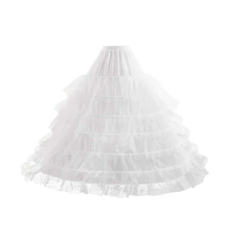 パニエ ホワイト 6層 結婚式 二次会 演奏会 Aライン ロングドレス ダンス衣装 レース ボリュームアップ アンダースカート インナー 送料無料 - 画像 (8)