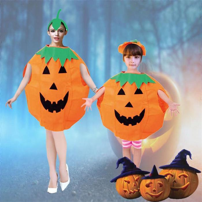 親子ペアルック ハロウィン 2点セット 子供 大人 カボチャ クリスマス 仮装 コスチューム ダンス衣装 キッズ 衣装 コスプレ 女の子 男の子 - 画像 (5)
