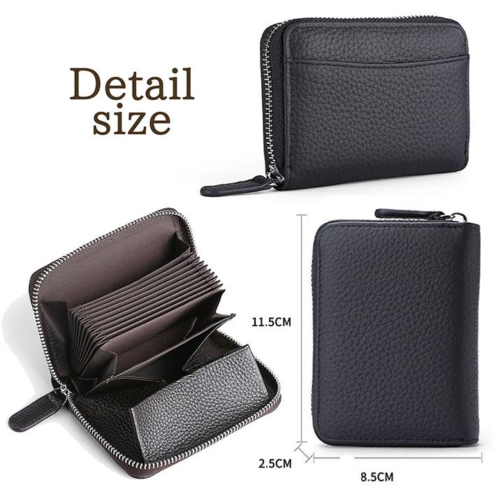 ミニ財布 メンズ 本革 レディース 二つ折り 財布 カードケース LTG カード入れ 多い NEK ★REV 7987642 コンパクト 小さい財布 小銭入れ スキミング防止 - 画像 (9)