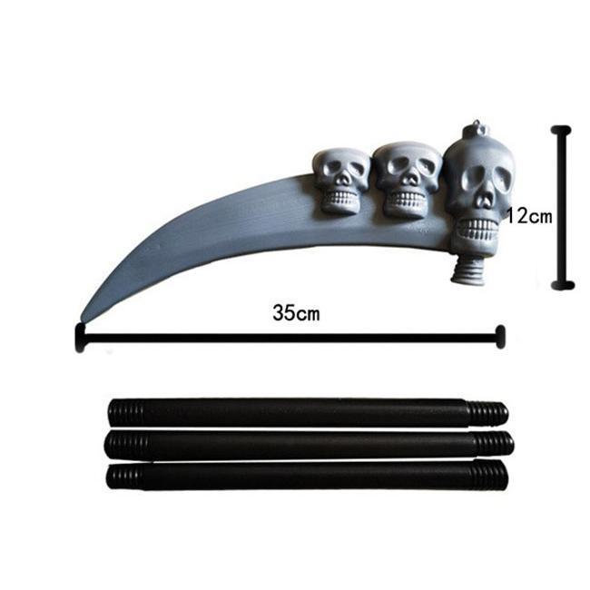 【タイムセール】死神 コスプレ マント コスチューム 手袋 マスク 4点セット 鎌 ハロウィン 仮装 小道具 お化け屋敷 かま 骸骨 お面 ホラー 4点セット 肝試し - 画像 (9)