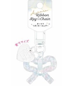 クラ126711　【送料無料】【オリジナル】オーロラリボンキーホルダー【セット】【3個セット】【ホワイト】【白】【キーホルダー】【キーリング】【チャーム】…