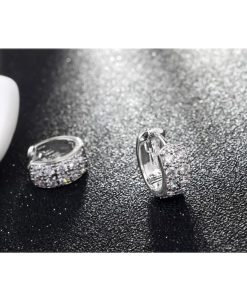 ピアス エレガント上品な印象 スワロフスキーホワイトゴールド 送料無料