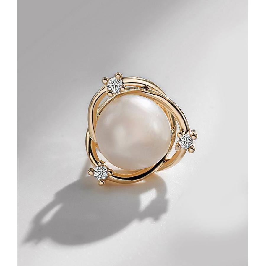 ピアス レディース シルバー925 スワロフスキー 淡水パール 可愛い 両耳 誕生日 記念日 クリスマス 母の日 テレワーク ランチ会 金属アレルギー対応 - 画像 (7)