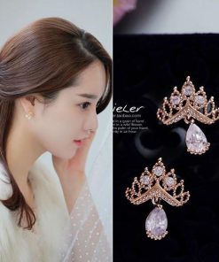 SWAROVSKI ピアス/SWAROVSKI王冠/ティアラ/K18RGP