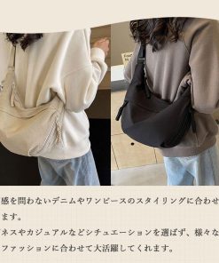 ショルダーバッグ レディース 軽い ナイロン 斜めがけバッグ 大きめ 大容量 軽量 b5 三日月型 カバン バッグ 旅行 おしゃれ 40代 50代