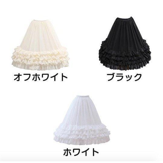 パニエ ロリータ 1本ワイヤー 普段使い ゴスロリ ソフトチュール Lolita コスチューム ボリューム ゴムウエスト 骨あり ふわふわ