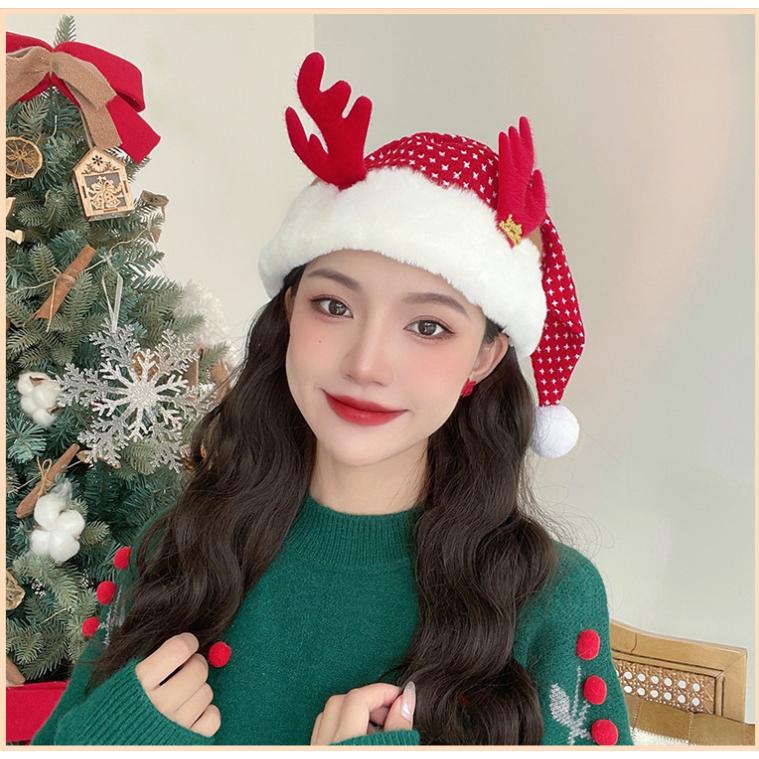 2023年 新品ト クリスマス 帽子 サンタ 毛糸 子供 大人 サンタ帽子 コスプレ 変装 新年 プレゼント パーティー イベント 友達 家族 - 画像 (4)