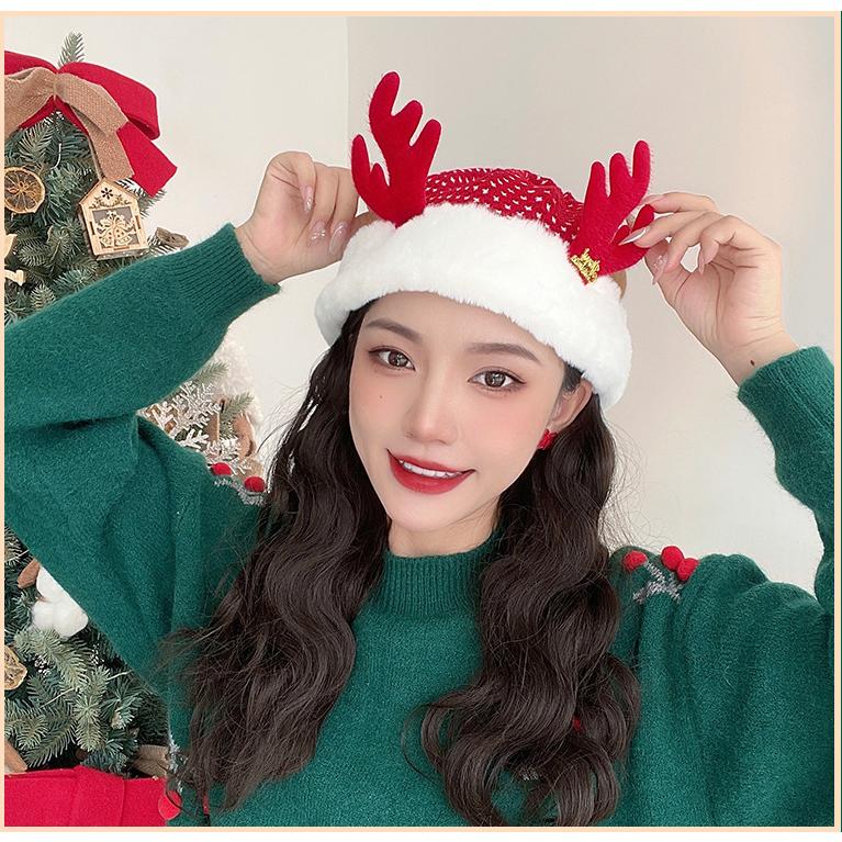 2023年 新品ト クリスマス 帽子 サンタ 毛糸 子供 大人 サンタ帽子 コスプレ 変装 新年 プレゼント パーティー イベント 友達 家族 - 画像 (5)