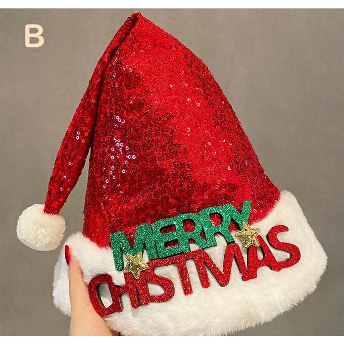 2023年 新品ト クリスマス 帽子 サンタ 毛糸 子供 大人 サンタ帽子 コスプレ 変装 新年 プレゼント パーティー イベント 友達 家族 - 画像 (8)