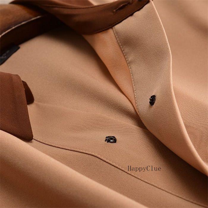 フォーマル ワンピース シャツ風ワンピース エレガント レディース 通勤ワンピース OLオフィス 事務服 きれいめ 半袖 春夏 おしゃれ Aライン ロング丈ワンピース - 画像 (5)