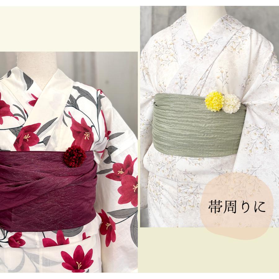 【4個までメール便発送OK】髪飾り 浴衣 成人式 753 花 クリップ 髪留め ヘアアクセサリー 花径5cm 1個売り 赤 ピンク 黄 オレンジ 緑 白 - 画像 (5)