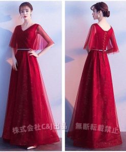 ロングドレス 演奏会用 パーティードレス 結婚式 ドレス ステージドレス 大人 ピアノ発表会 コーラス 合唱衣装  C&J マキシ丈20代30代40代 大きいサイズ