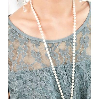 DRESS+ ドレスプラス パーティードレス ワンピース 体型カバー 結婚式 (ブルーグレー) - 画像 (4)