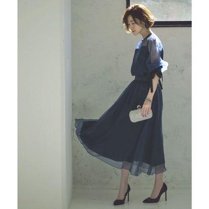 RUIRUE BOUTIQUE ルイルエブティック フェアリーブラウス&スカートセットアップ (ネイビー)