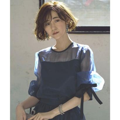 RUIRUE BOUTIQUE ルイルエブティック フェアリーブラウス&スカートセットアップ (ネイビー) - 画像 (3)