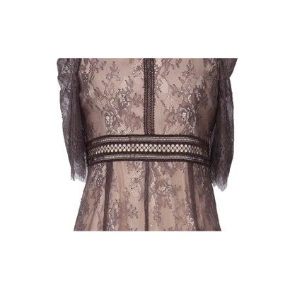 RUIRUE BOUTIQUE ルイルエブティック ラッセルレースAラインワンピースドレス (グレープ) - 画像 (8)