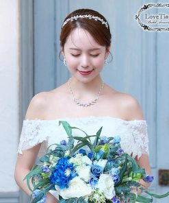 カチューシャ ティアラ 結婚式 花嫁 ビジュー ジルコニア 蝶 ウェディング ウエディング ブライダル 二次会 大人 ヘッドドレス アクセサリー リーフ ＆ パール