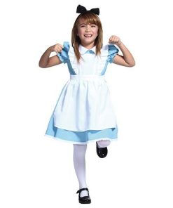 AQUAドレス 不思議の国のアリス コスプレ 子供用 メイド服 コスチューム 水色
