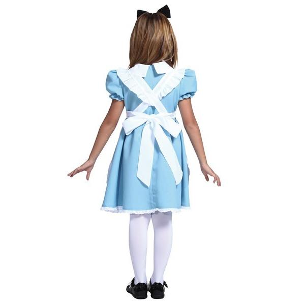 AQUAドレス 不思議の国のアリス コスプレ 子供用 メイド服 コスチューム 水色 - 画像 (4)