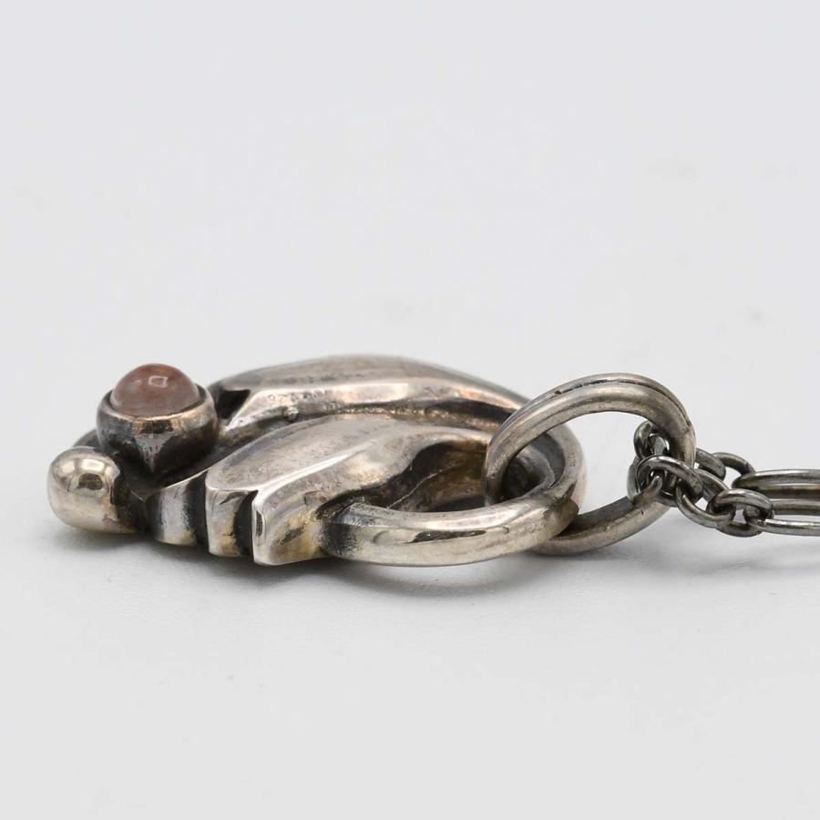 質屋 GEORG JENSEN ジョージジェンセン ネックレス 1999 イヤーペンダント ローズクォーツ 約13.4g アクセサリー yo687 みいち質店 - 画像 (2)