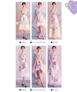 フィッシュテール ミモレ 袖付き 演奏会 ロングドレス 結婚式ワンピース パーティードレス イブニングドレス 花嫁 カクテルドレス