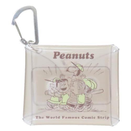 PEANUTS スヌーピー クリアマルチケースSS ミニポーチ ベースボールシリーズ BE ピーナッツ キャラクター