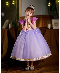 ラプンツェル ワンピース 塔上のラプンツェル キッズ ドレス ディズニーランド 子供服 コスプレ 衣装 女の子 パーティー 誕生日日