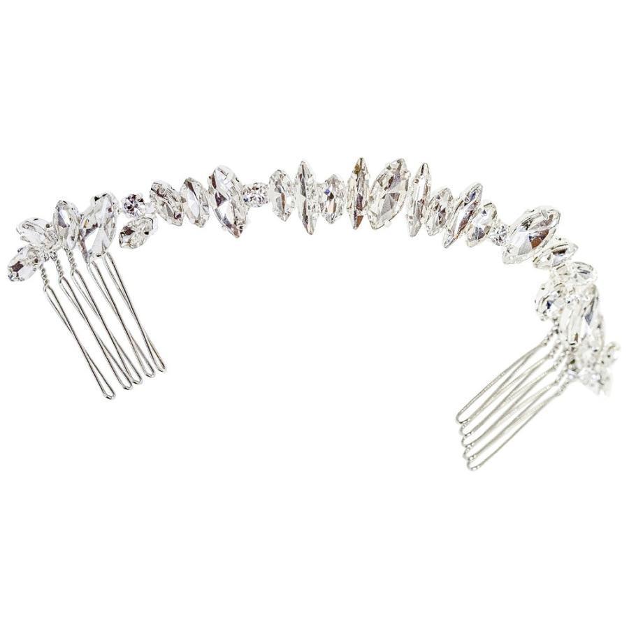 ヘッドドレス コーム シンプル ヘアアクセサリー 二次会 発表会 結婚式 花嫁 和装 着物 挙式 パーティー ウェディング ブライダル シルバー ゴールド - 画像 (3)