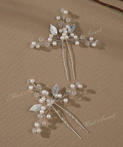 ウェデイング Uピン ヘッドドレス パール 小枝 髪飾り エレガント ウエディング ブライダル 花嫁 二次会 パーティー 結婚式 披露宴 発表会 前撮り 着物