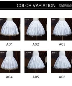 おしゃれ パニエ ホワイト 星飾り インナースカート ボリュームアップ アンダースカート インナー スカート ワンピース 演出 ロリータ用 可愛い