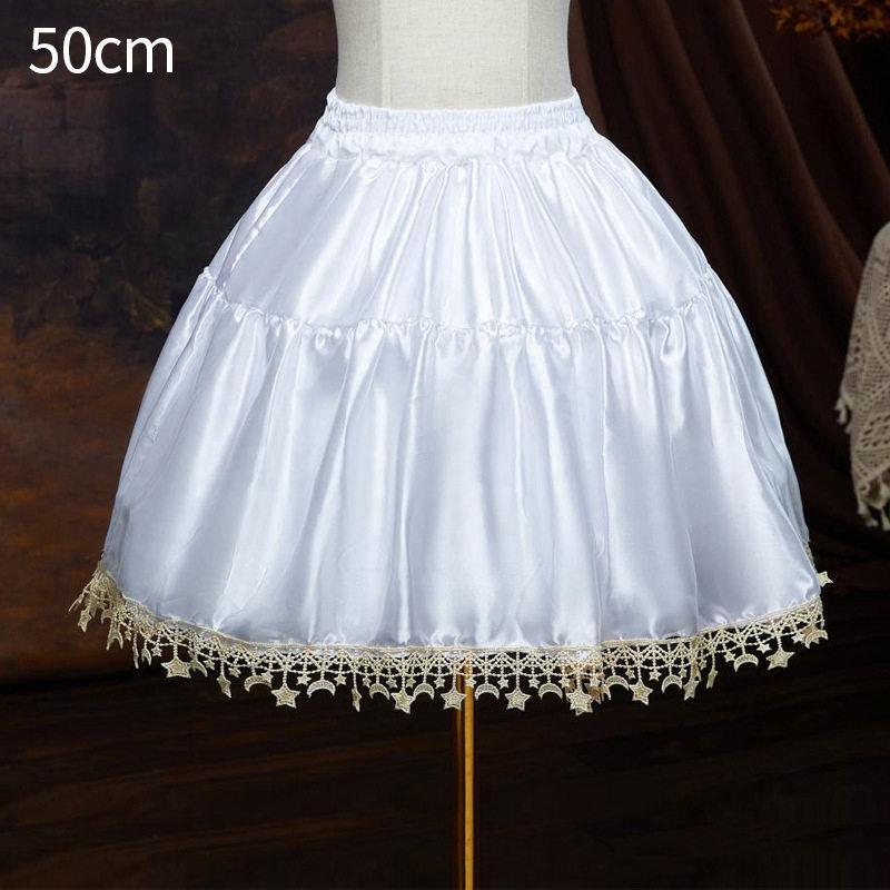 おしゃれ パニエ ホワイト 星飾り インナースカート ボリュームアップ アンダースカート インナー スカート ワンピース 演出 ロリータ用 可愛い - 画像 (2)