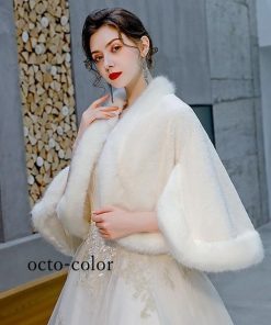 秋冬 防寒ボレロ コート かわいいボレロ 結婚式 ボレロ フォーマル パーティードレスにぴったり お呼ばれ マント ポンチョpj088