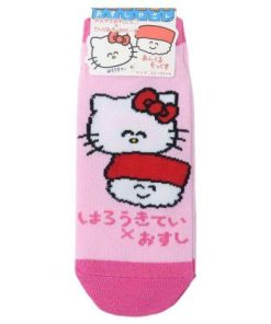 ハローキティ レディースアンクルソックス サンリオ 女性用靴下 キャラクター はろうきてぃxおすしさんマグロ
